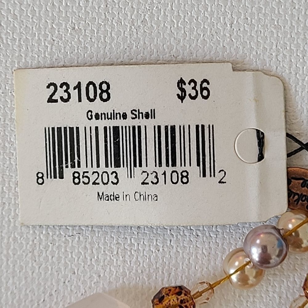 Cookie Lee Bead & Genuine Shell Convert. Necklace - Picture 6 of 9